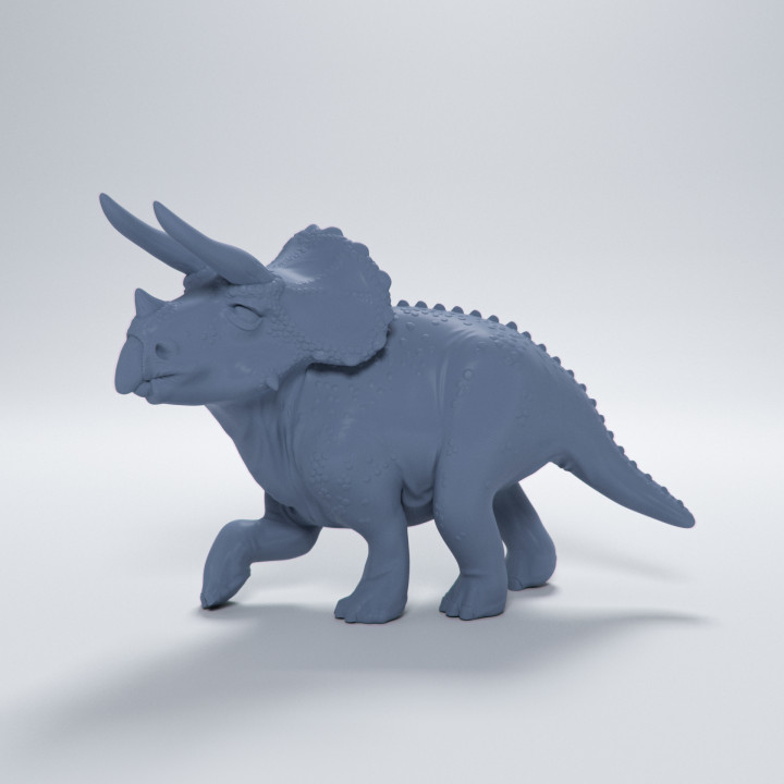 Triceratops walking cute dino - pre-supported