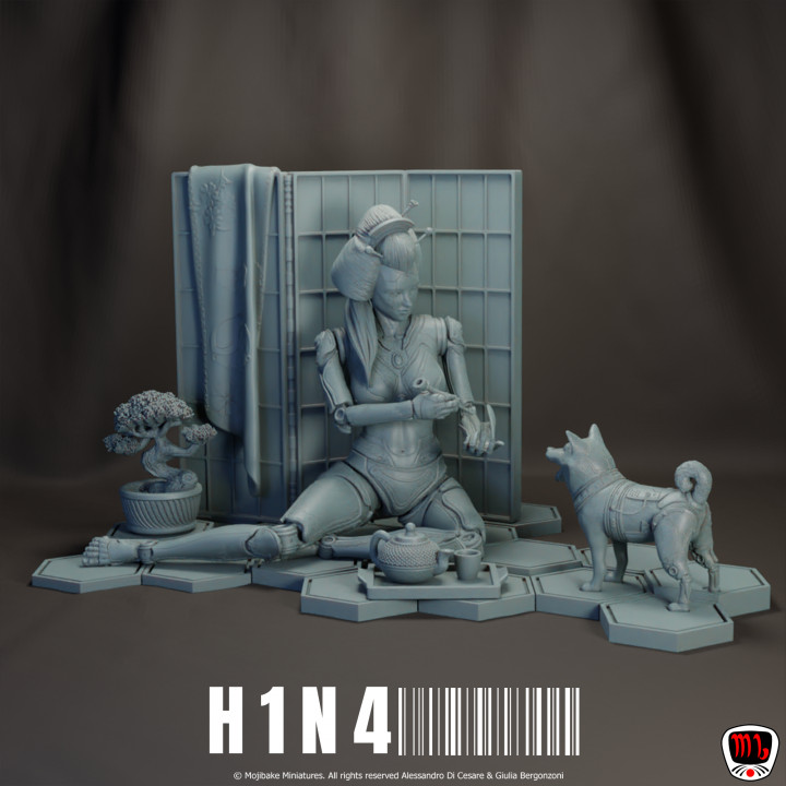 H1N4, The Cyborg Geisha | Diorama (pre-supported!)'s Cover