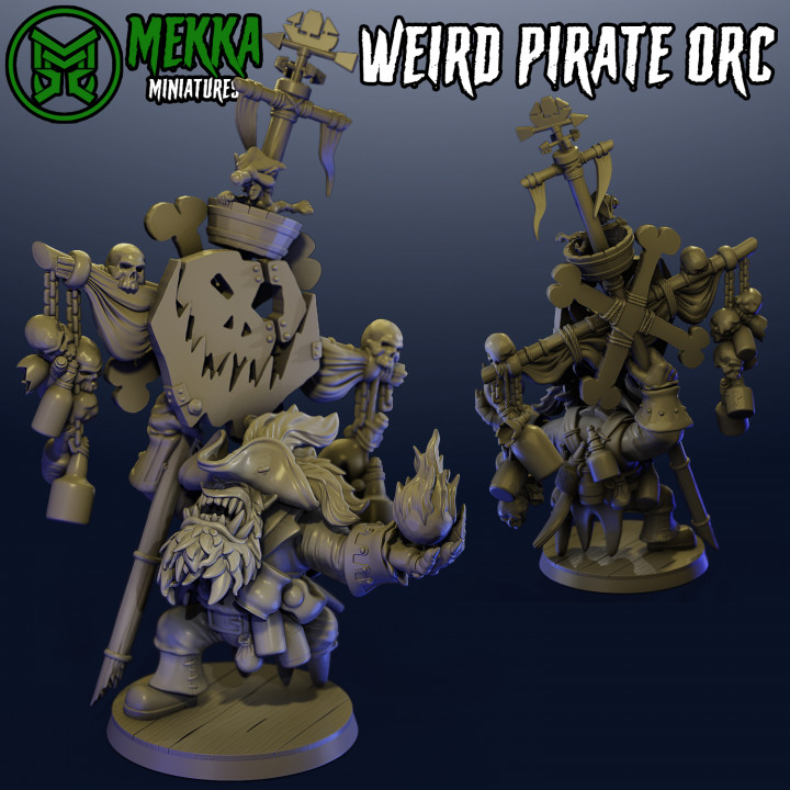 3d Printable Weird Pirate Orc By Mekka Miniatures 3d Printable Weird Pirate Orc By Mekka Miniatures