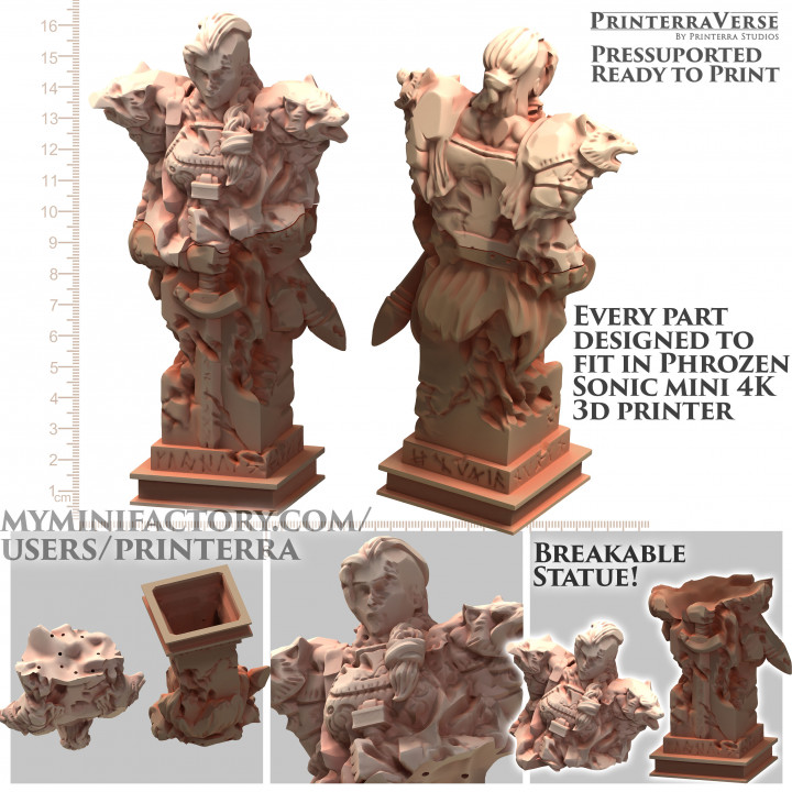 021 NORSE Wolfemme Breakable Statue Scatter Terrain Ruins image