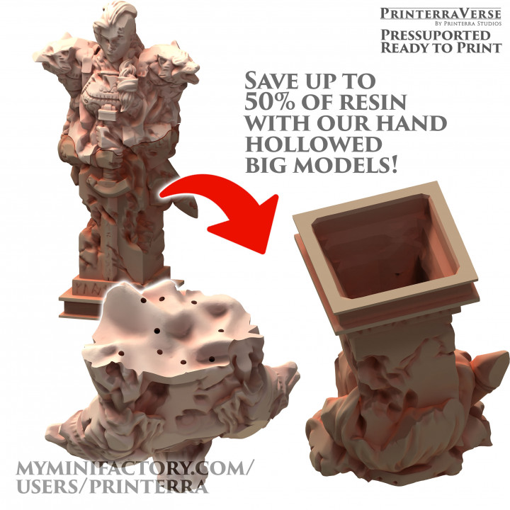021 NORSE Wolfemme Breakable Statue Scatter Terrain Ruins image