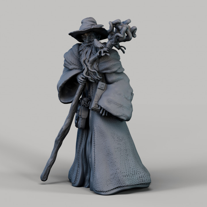 3D Printable Fyzz the Wizard, the Old Archmage by 2moronic miniatures
