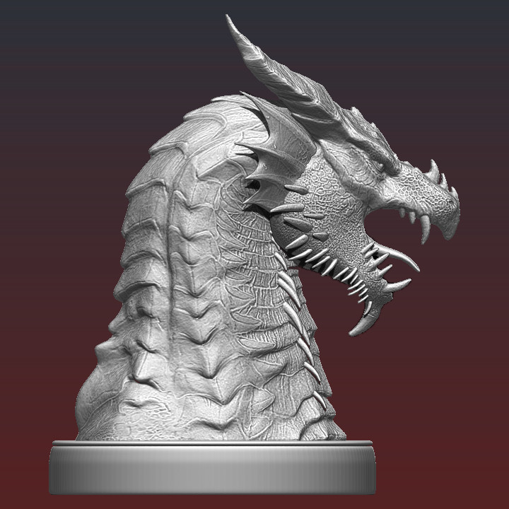 3D Printable Dragon Head V2 by bySmiled