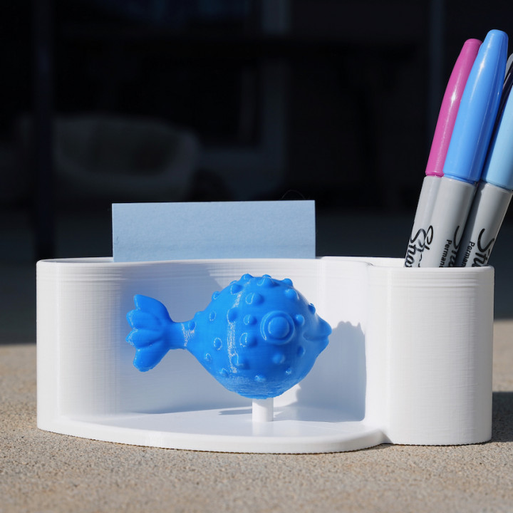 Puffer fish pen holder