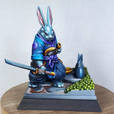 Picture of print of Rabbitfolk Warrior - Coiled Strike, Guanghan Swordsman (Pre-Supported)