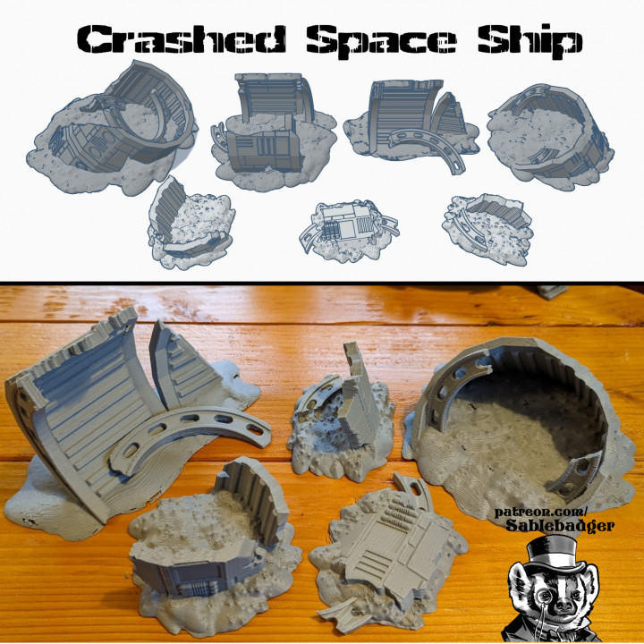 Sci Fi Terrain - Crashed Spaceship Ruins image