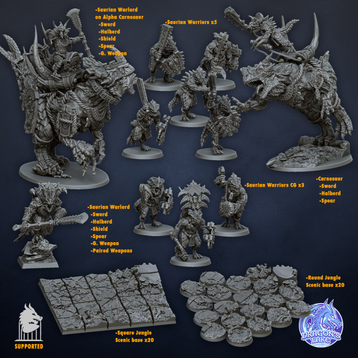 Saurian Ancients - Dragon's Lake Miniatures - October Pack 2022 Bundle image
