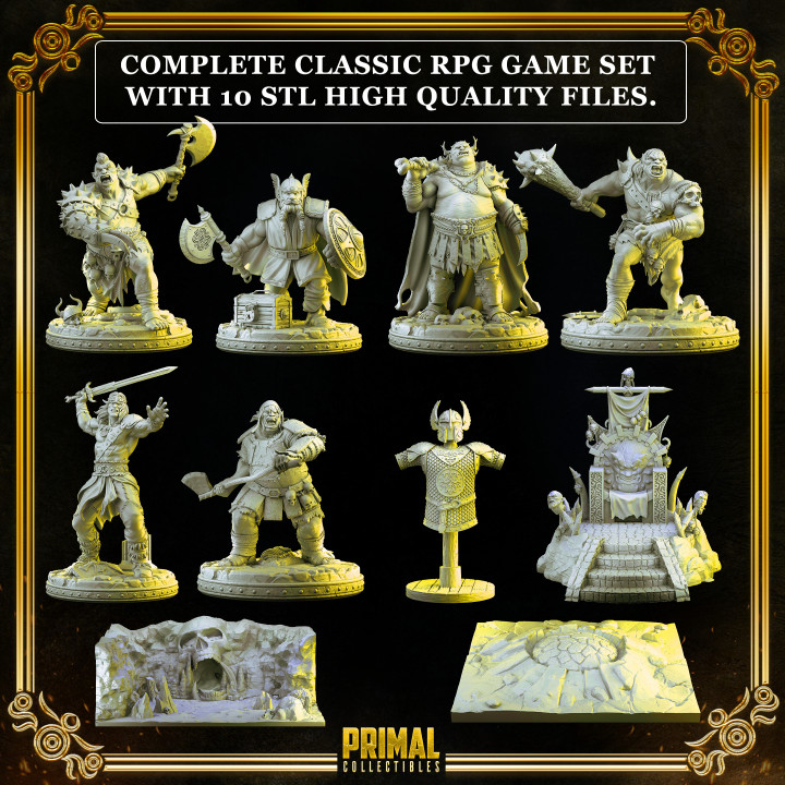 10 miniatures - EARLY BIRD - complete RPG ogres expansion game - CONTRA THE OGRES CROWD - Premium Package - MASTER OF DUNGEONS QUEST