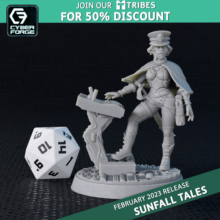 Cyber Forge Sunfall Tales Captain Overseer Maggie image