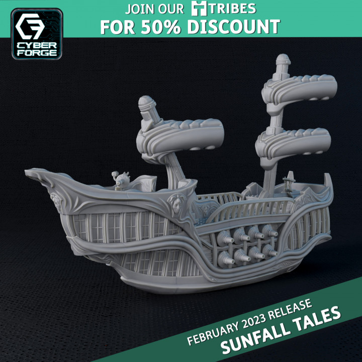 Cyber Forge Sunfall Tales Skyship Terrain