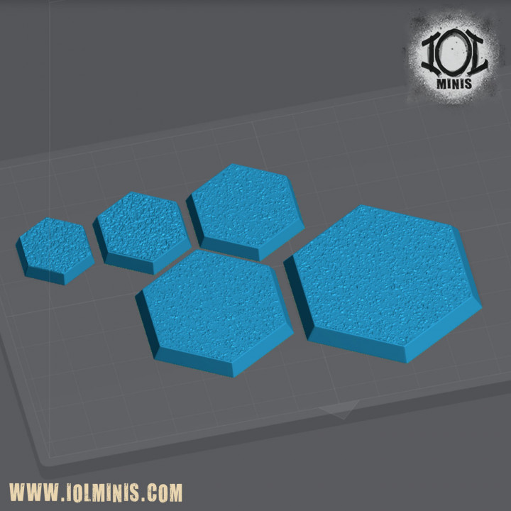 The IOL Minis library of bases. ( Presupported solid, hollow, inset and magnetized versions) image