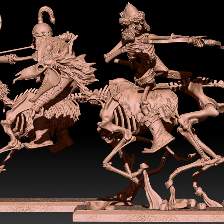 Skeleton horse archer group