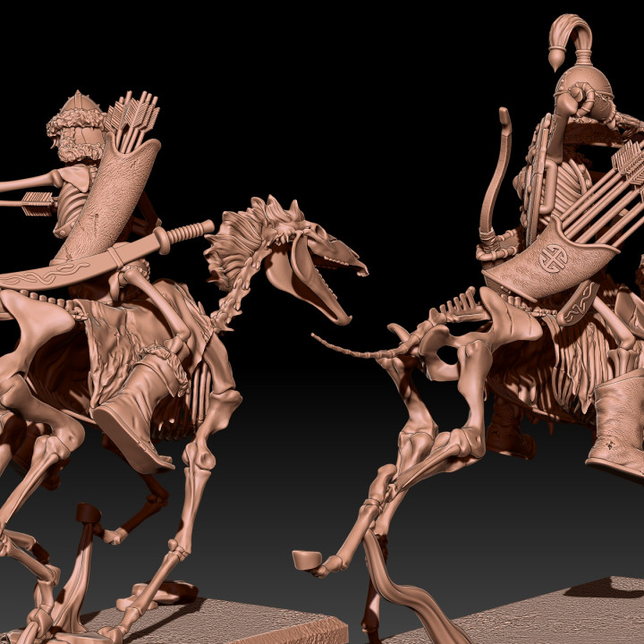 Skeleton horse archer group image