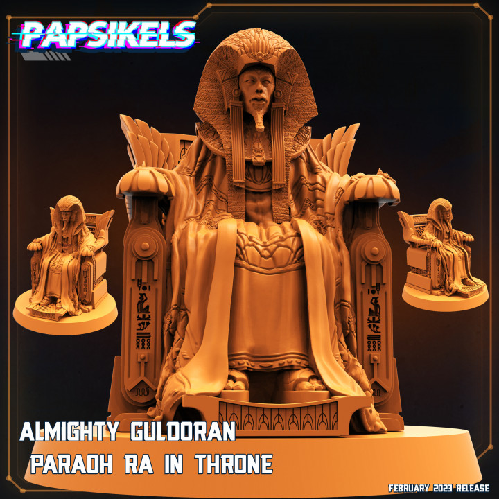 ALMIGHTY GULDORAN PARAOH RA IN THRONE
