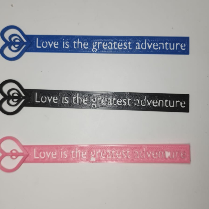 Heart bookmark with a spinning hearts image