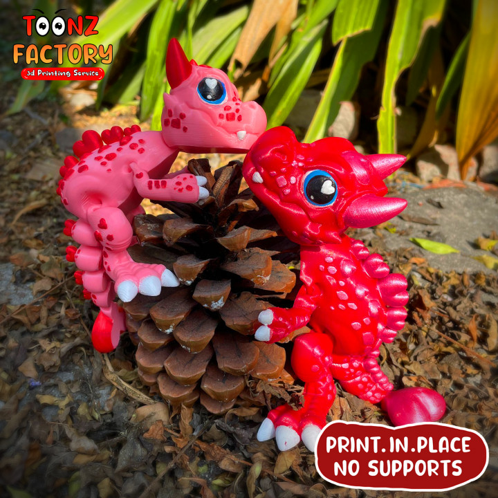 PRINT-IN-PLACE FLEXI IHEART DRAGON ARTICULATED image
