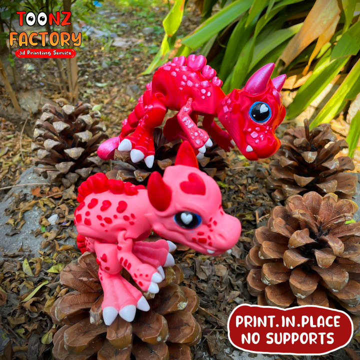 PRINT-IN-PLACE FLEXI IHEART DRAGON ARTICULATED image