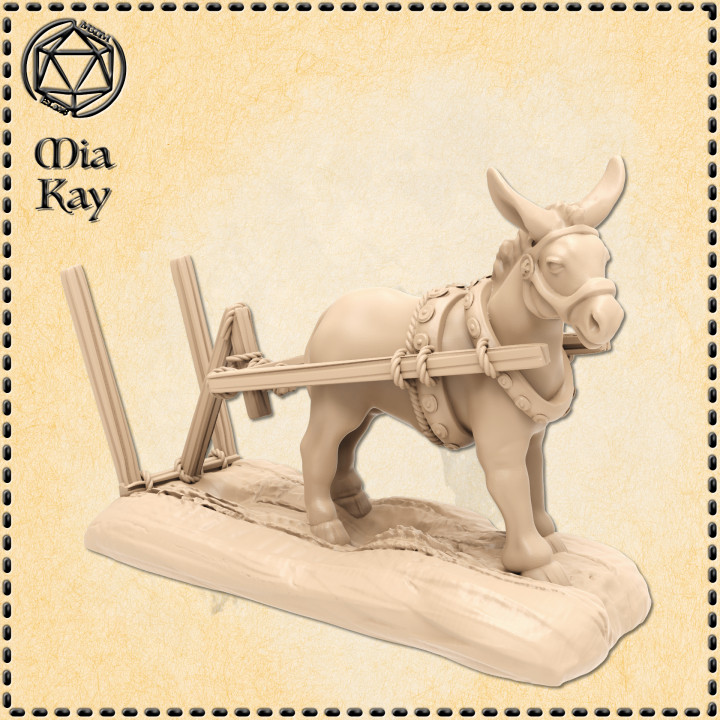 Donkey with Plow image