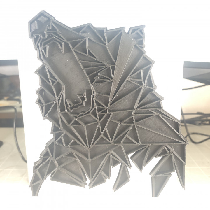 3D Printable Bear Outline Wall Art image