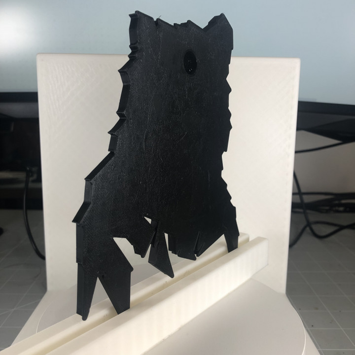 3D Printable Bear Outline Wall Art image