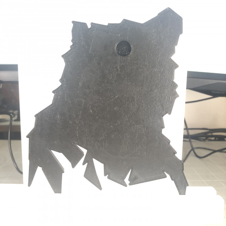 3D Printable Bear Outline Wall Art image