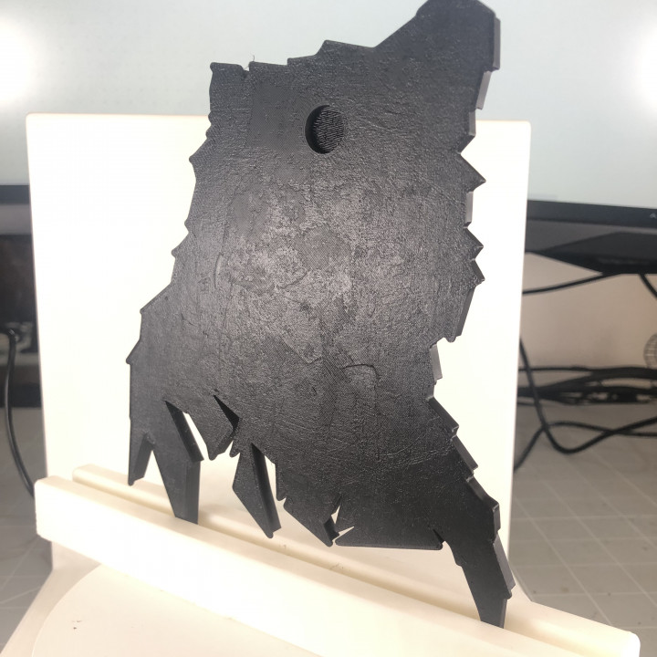 3D Printable Bear Outline Wall Art image