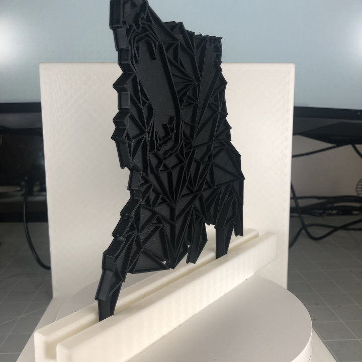 3D Printable Bear Outline Wall Art image