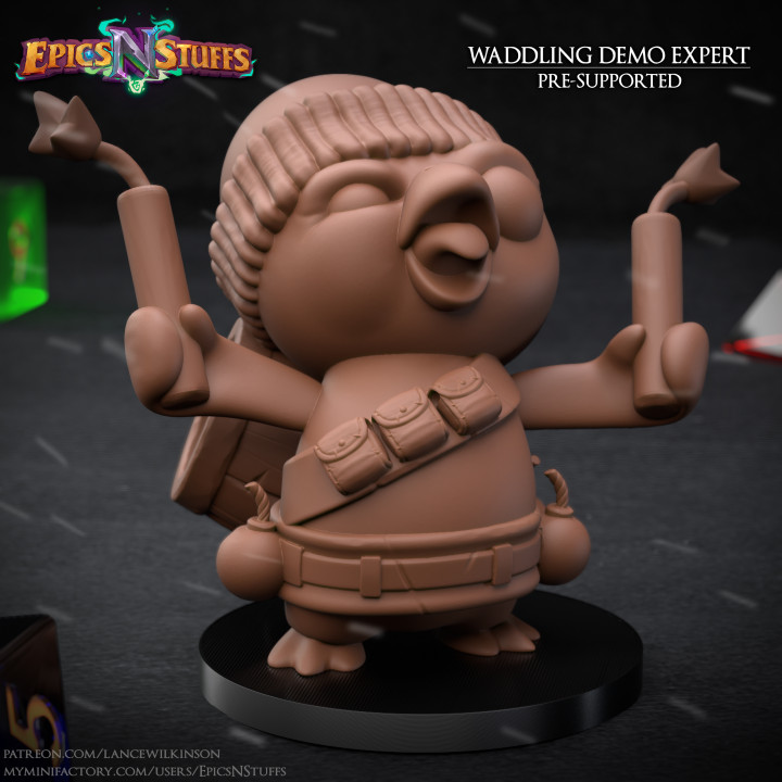 Waddling Demolishion Expert Miniature - Pre-Supported
