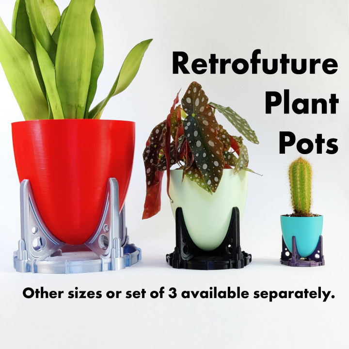 Retrofuturistic Medium Plant Pot image