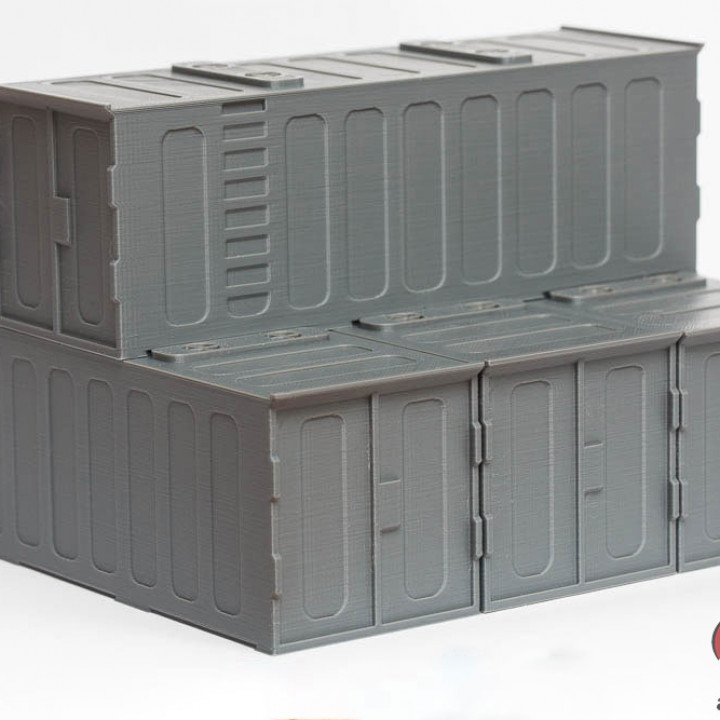 Sci Fi Shipping Container STL - 3D Printable Wargaming Terrain SC001