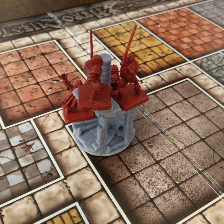 Stairs Down, Doors and Blocked Passageway for use with HeroQuest image