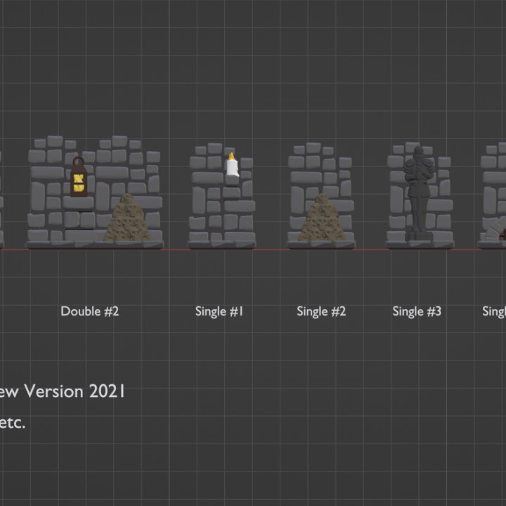 Stairs Down, Doors and Blocked Passageway for use with HeroQuest image