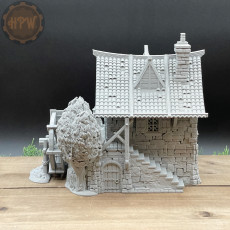 Picture of print of Watermill House - Medieval Town