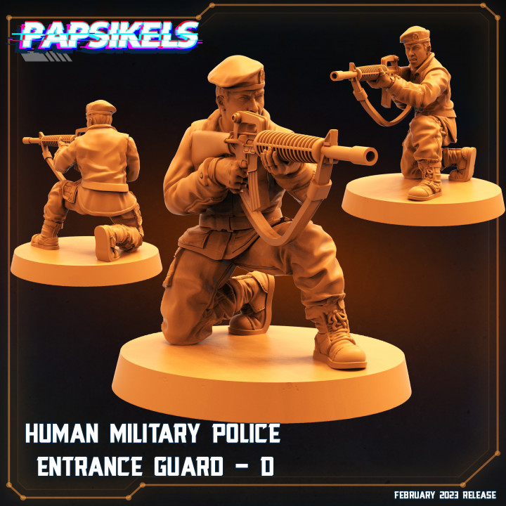 HUMAN MILITARY POLICE ENTRANCE GUARD D image