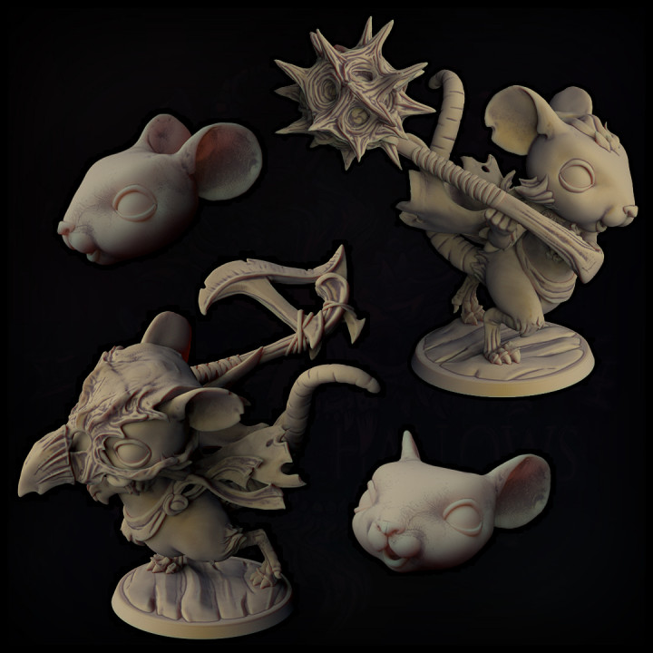 Warrior Mouse (3 Weapons, 3 heads!) image