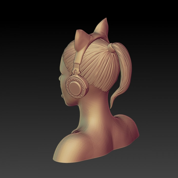 SEXY BUST- GAMER GIRL -MINIATURE 75 MM SCALE