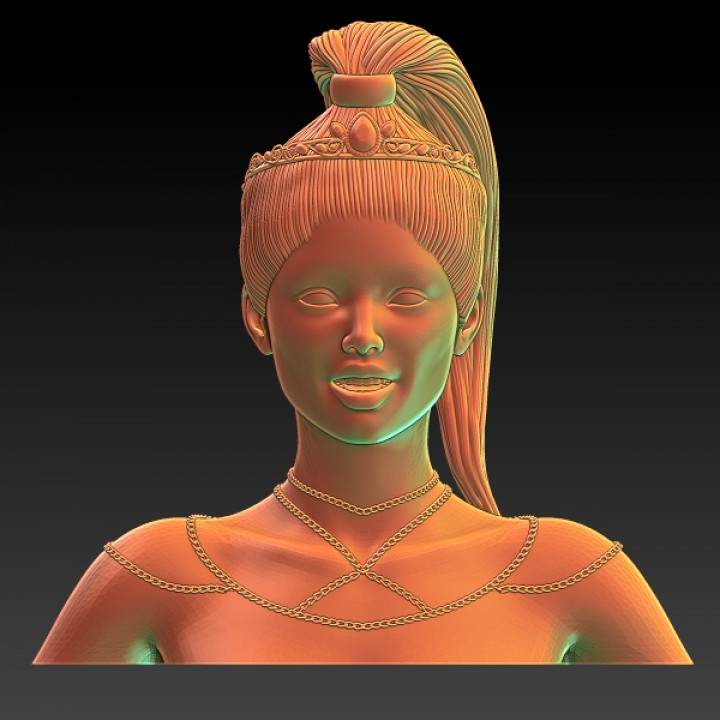 SEXY BUST- princess -MINIATURE 75 MM SCALE image