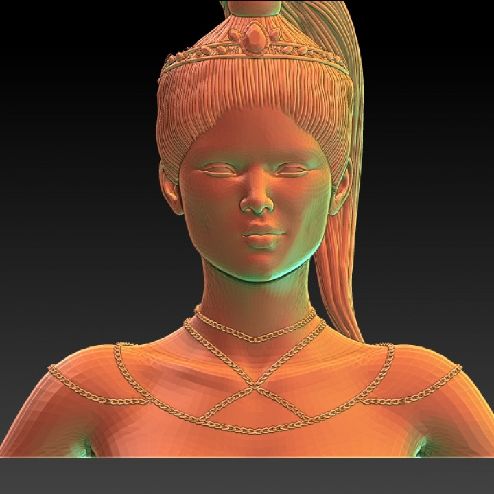 SEXY BUST- princess -MINIATURE 75 MM SCALE