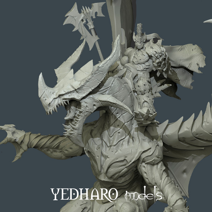 ORC WARLORD MOUNTED ON DRAGON