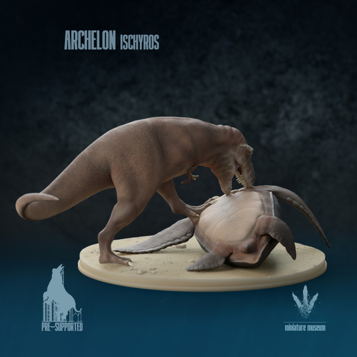 Archelon ischyros & Tyrannosaurus Rex  : The Feast image