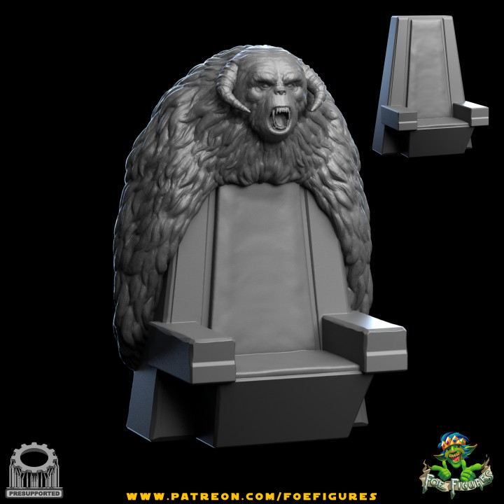 Throne with Yeti Pelt image
