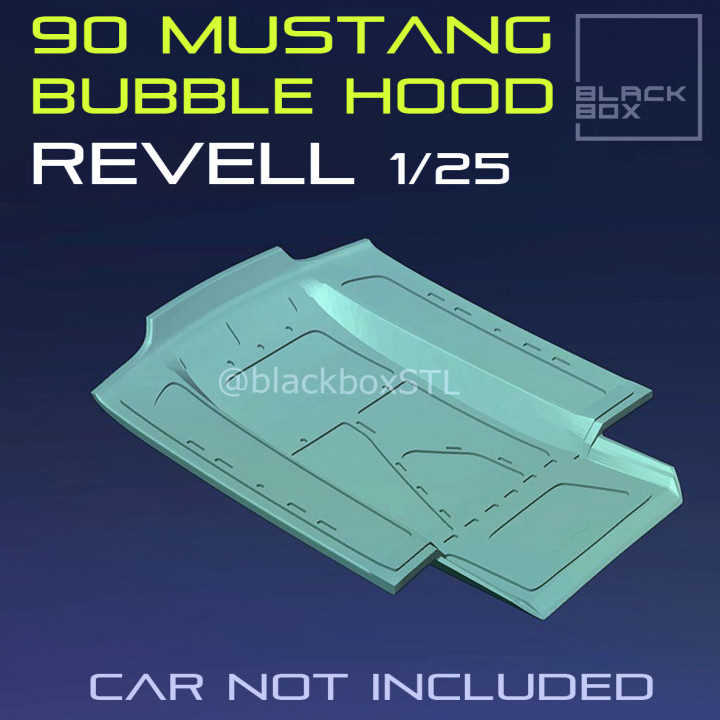 BUBBLE HOOD FOR 90 Mustang Revell 1/25th Modelkit