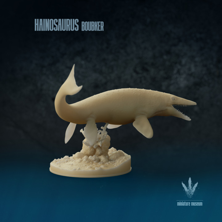 3D Printable Hainosaurus boubker : The Giant Mosasaur by Miniature Museum