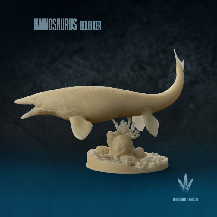 3D Printable Hainosaurus boubker : The Giant Mosasaur by Miniature Museum