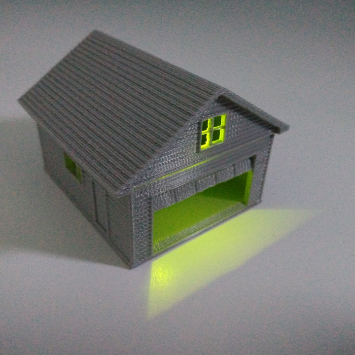 3d-printable-n-scale-garage-free-by-jason for Free Printable N Scale Buildings 3D Printable N-Scale Garage (FREE) by Jason for Free Printable N Scale Buildings