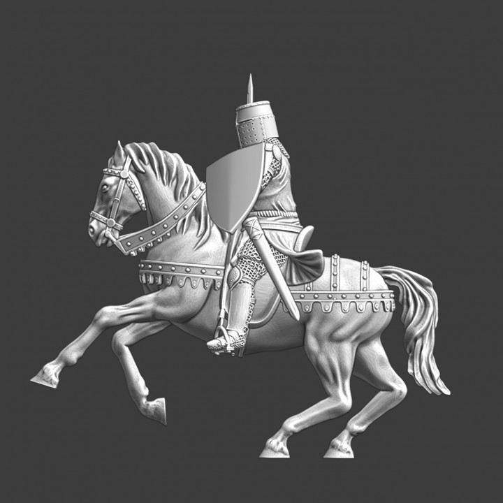 3D Printable Medieval English Knight - Mounted by Northern Crusades ...