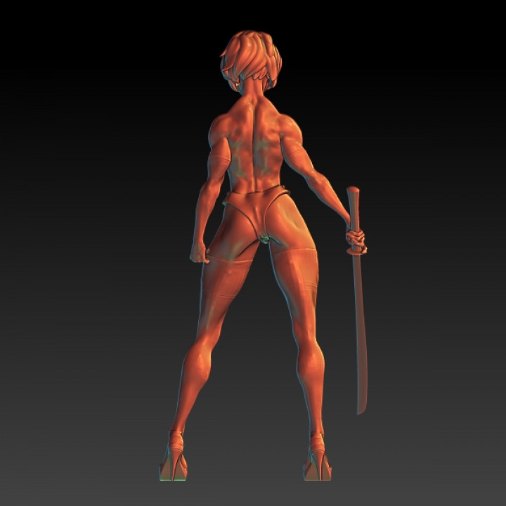 SEXY KATANA GIRL - EROTIC MINIATURE 75 MM SCALE