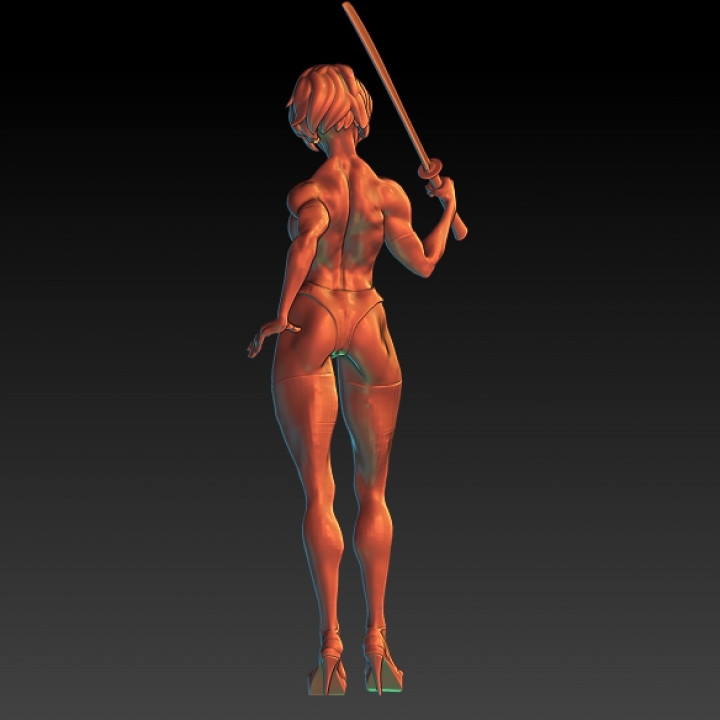 SEXY KATANA GIRL - EROTIC MINIATURE 75 MM SCALE
