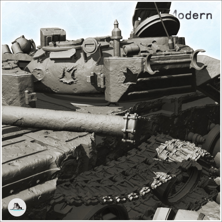 Carcass of Soviet Russian T-72 BM tank (5) - Cold Era Modern Warfare Conflict World War 3 image