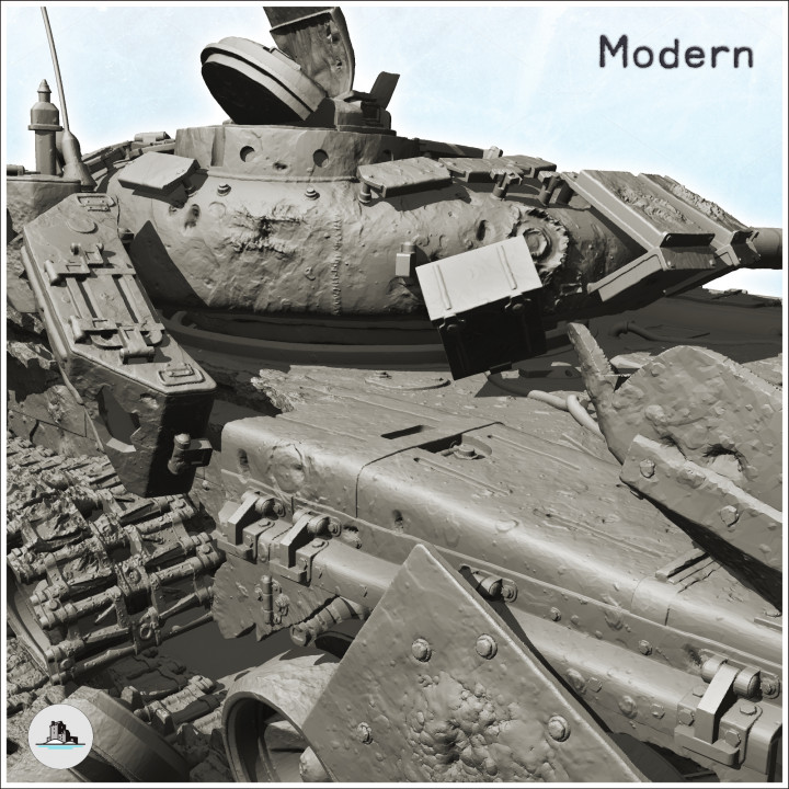 Carcass of Soviet Russian T-72 BM tank (5) - Cold Era Modern Warfare Conflict World War 3 image